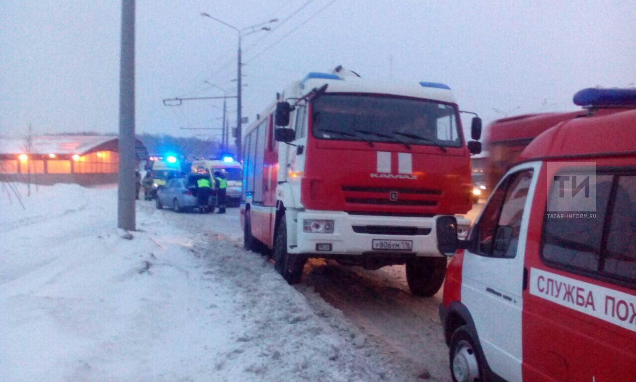 Казанда ике автобус катнашындагы һәлакәттә 7 кеше зыян күргән