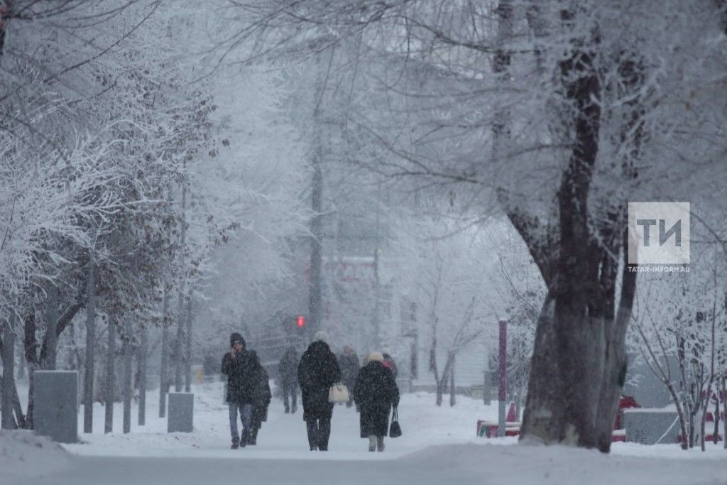 Татарстанның кайбер районнарында -28 градуска кадәр салкын булачак