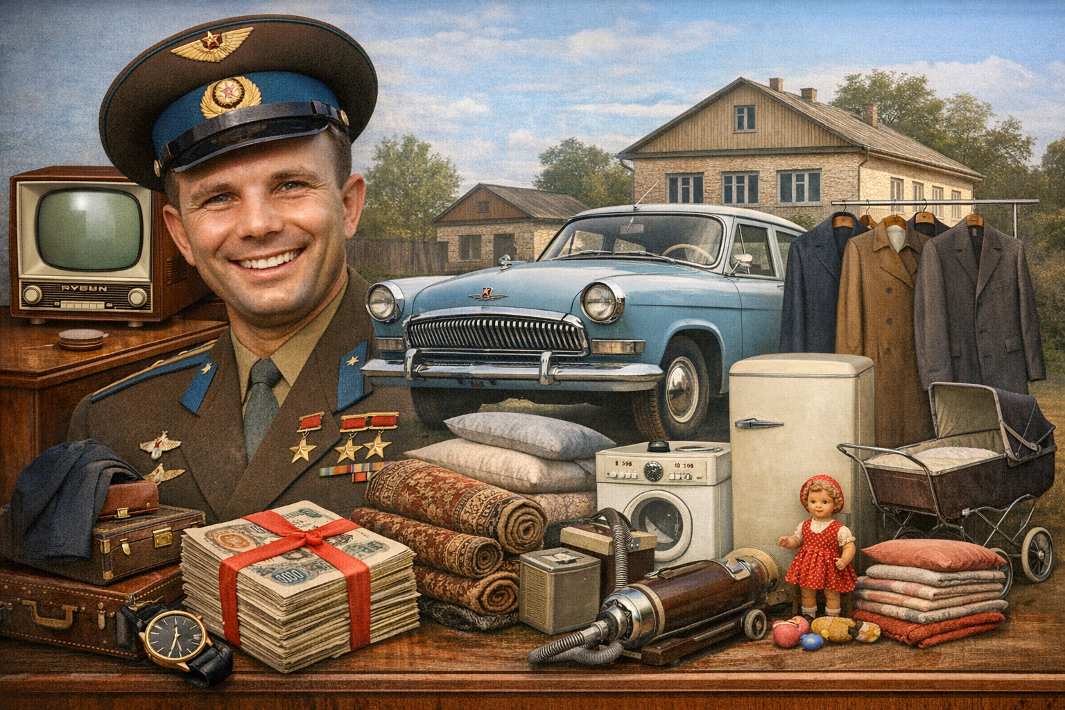 Ике пәлтә, машина, фатир: Гагаринны ничек бүләкләгәннәр?