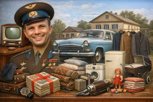 Ике пәлтә, машина, фатир: Гагаринны ничек бүләкләгәннәр?